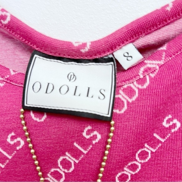 ASOS ODolls Collection Women’s US 8 Pink Motif Detail Ruched Sweater Mini Dress - Picture 7 of 10